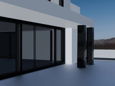 Chalet de Luxe Contemporain LArchitecture de Montagne 3D Model