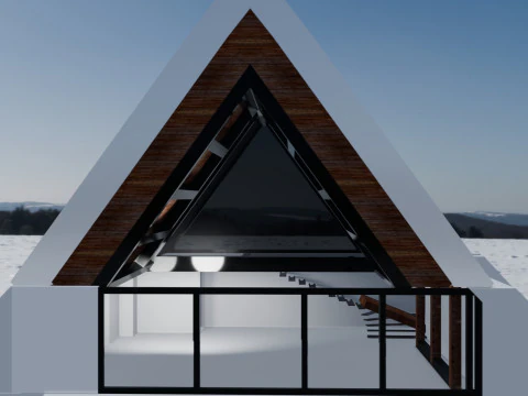 Chalet de Luxe Contemporain LArchitecture de Montagne 3D Model