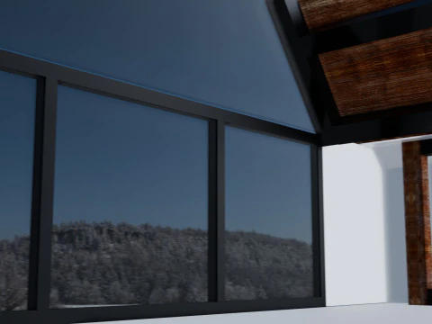 Chalet de Luxe Contemporain LArchitecture de Montagne 3D Model