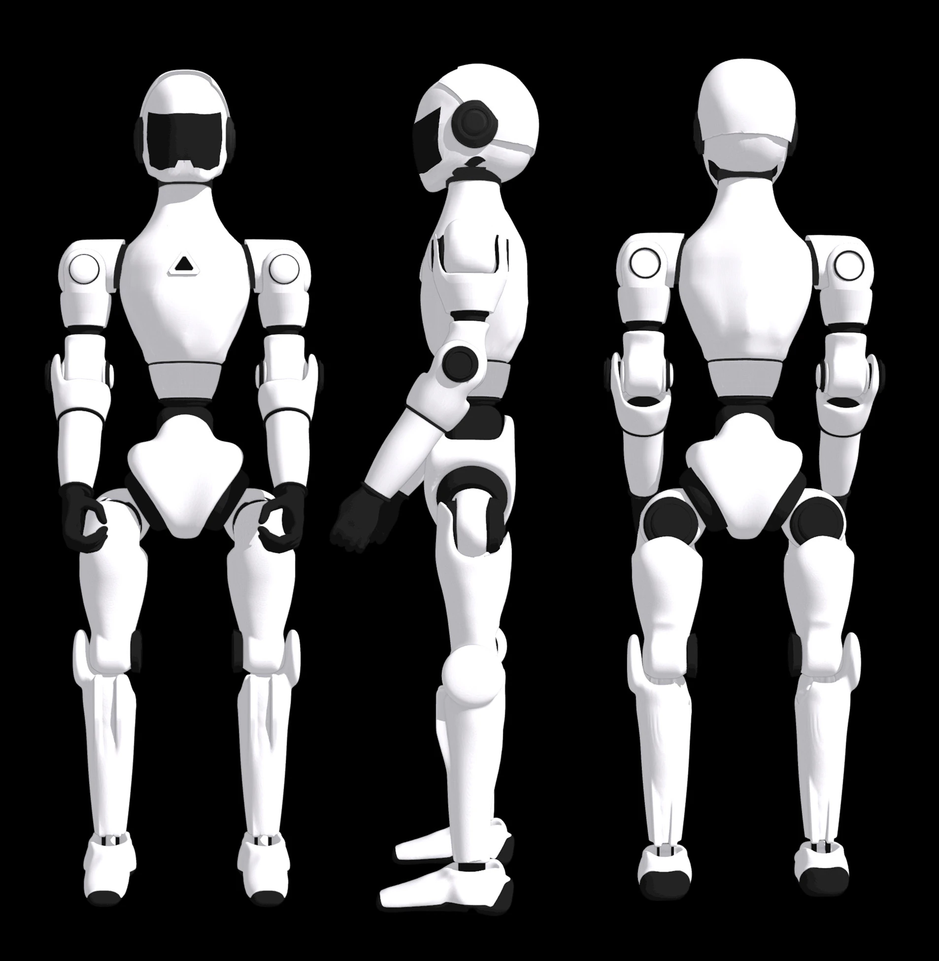 Robot humanode H3 3D Model .c4d .max .obj .3ds .fbx .stl .blend