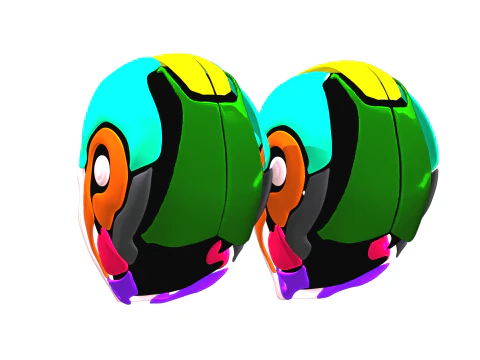 Pack Tete de robots serie H5 3D Model