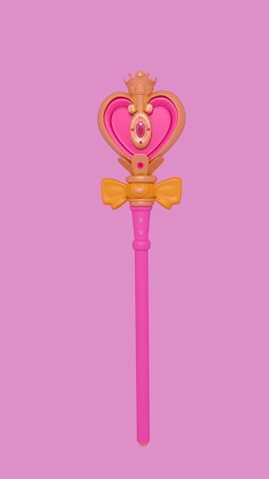 spiral heart moon rod sailor moon magic wand 3D Model .c4d .max .obj .3ds .fbx .stl .blend 