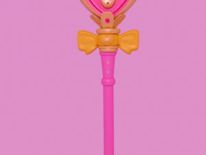 spiral heart moon rod sailor moon magic wand 3D Model