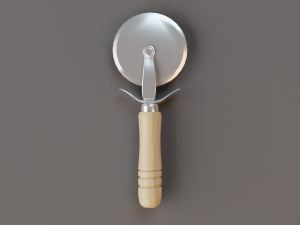 realistic of pizza on a tray 3D Model
