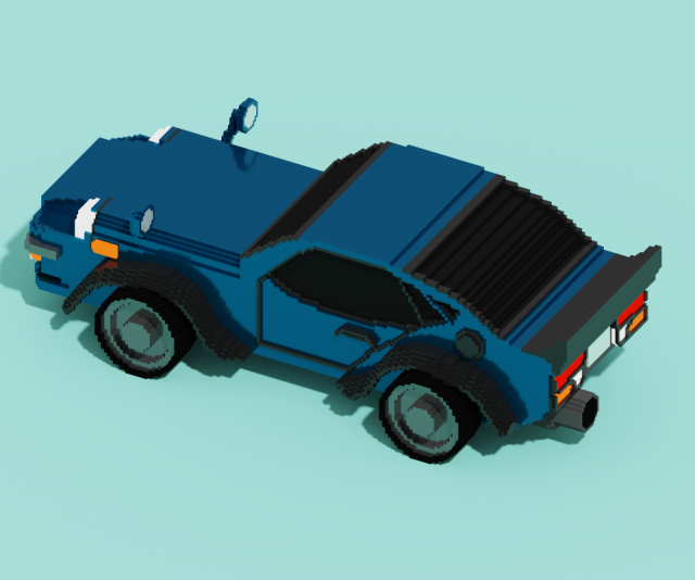 nissan fairlady-z-s30 voxel edits 3D Model .c4d .max .obj .3ds .fbx .stl .blend 
