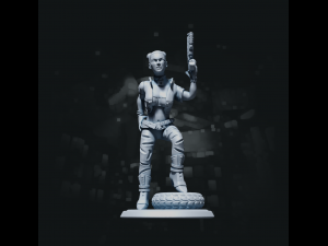 punk girl with 3D प्रिंट मॉडल
