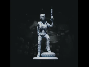 punk girl with 3D Print Model