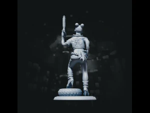 punk girl with 3D Print Model