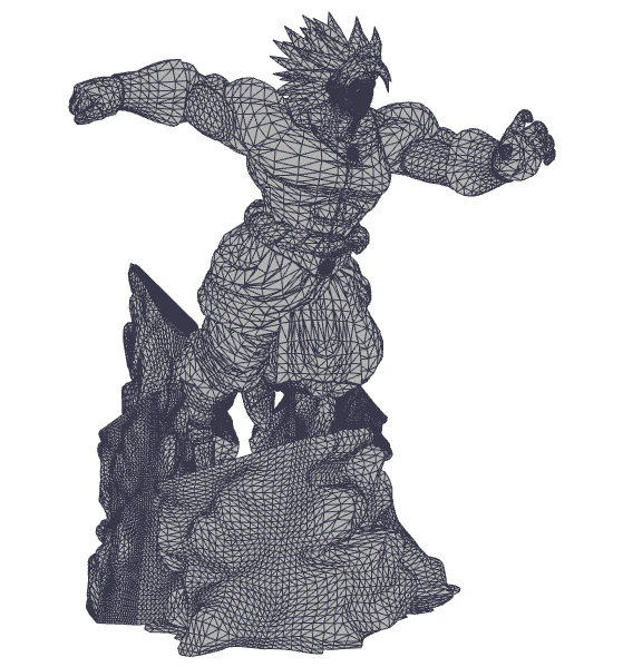 broly 3D Print Model .c4d .max .obj .3ds .fbx .stl .blend 