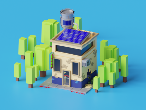 bank scene Model 3D
