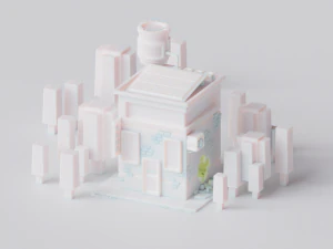 scena bankowa Model 3D