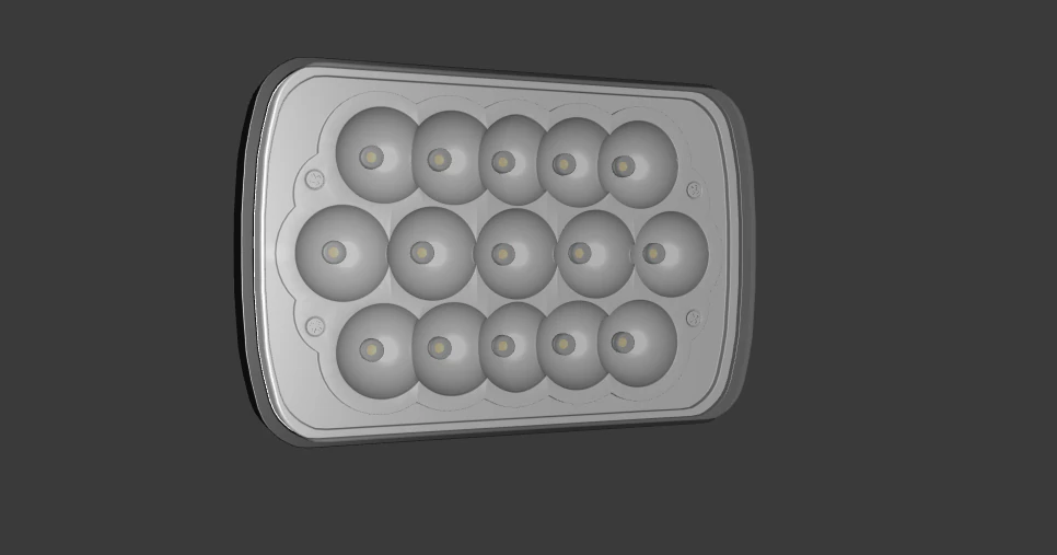 universal square led light 3D Model .c4d .max .obj .3ds .fbx .stl .blend 