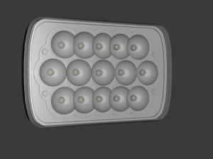 universal square led light 3D Model