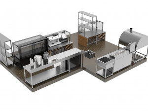 restaurant kitchen 3Dモデル