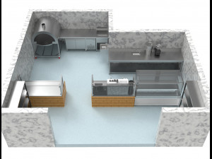 restaurant kitchen 3Dモデル