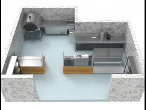 restaurant kitchen 3D Model