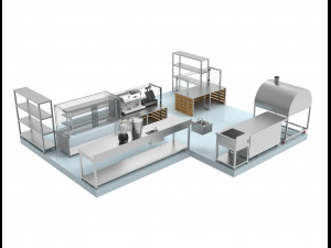 restaurant kitchen 3Dモデル