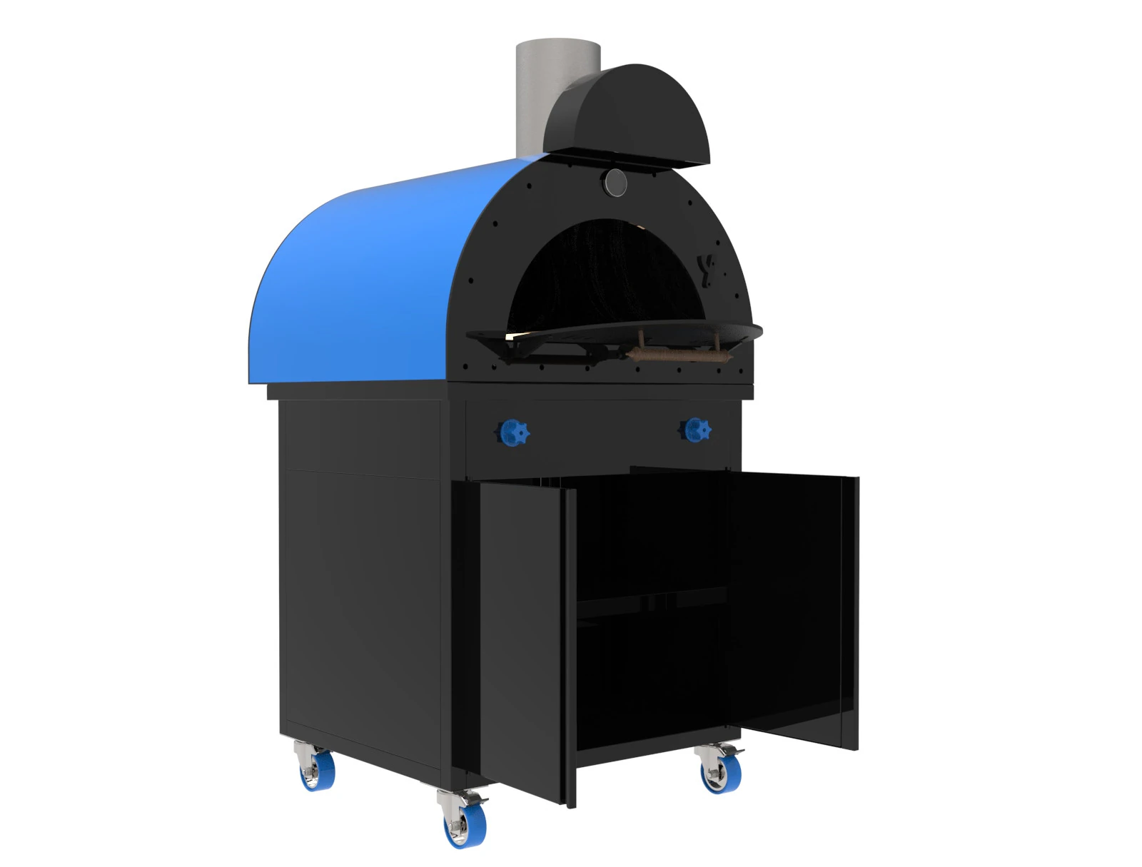 OVEN BASE CBINET 2 DOORS 3D Model .c4d .max .obj .3ds .fbx .stl .blend 