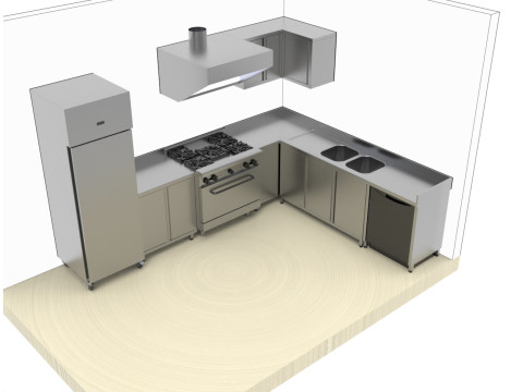 Cocina Modelo 3D