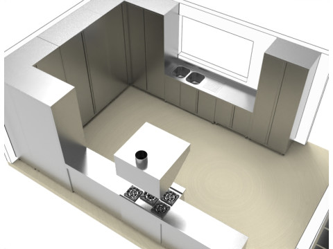 COCINA 02 Modelo 3D
