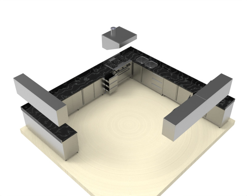 KEUKEN 03 3D Model .c4d .max .obj .3ds .fbx .stl .blend 