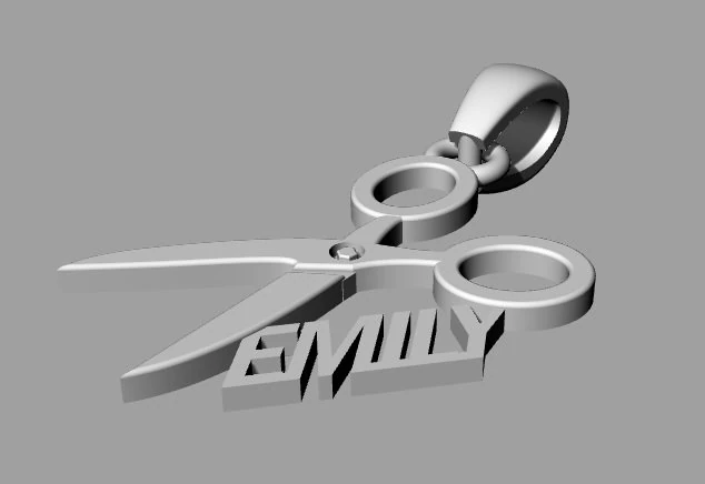 customized name sterling silver pendant 3D Print Model .c4d .max .obj .3ds .fbx .stl .blend 