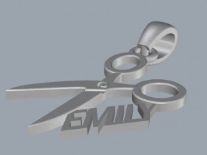 customized name sterling silver pendant 3D Print Model