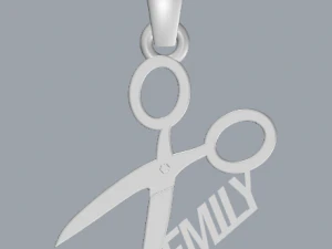 customized name sterling silver pendant 3D Print Model