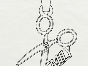 customized name sterling silver pendant 3D Print Model