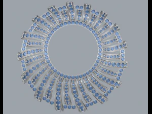 açacağı elmas gümüş yuvarlak geometrik kolye takı 3D Baskı Modeli