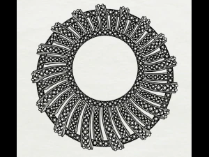 pave diamond sterling silver round geometrical pendant jewelry 3D Print Model