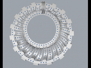 pave diamond sterling silver round geometrical pendant jewelry 3Dプリントモデル