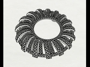 pave diamond sterling silver round geometrical pendant jewelry 3D Print Model