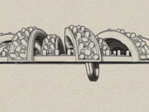 pave diamond sterling silver round geometrical pendant jewelry 3D Print Model