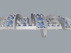 pave diamond sterling silver round geometrical pendant jewelry 3D Print Model