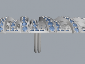 pave diamond sterling silver round geometrical pendant jewelry 3Dプリントモデル