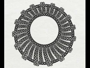 pave diamond sterling silver round geometrical pendant jewelry 3D Print Model