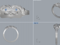 sterling silver dog ring jewelry 3D प्रिंट मॉडल