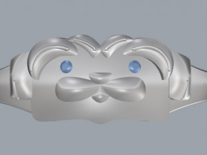 sterling silver dog ring jewelry 3D प्रिंट मॉडल