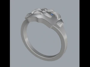 sterling silver dog ring jewelry 3D Print Model