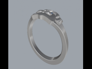 sterling silver dog ring jewelry 3D प्रिंट मॉडल