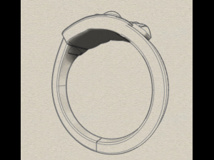 sterling silver dog ring jewelry 3D प्रिंट मॉडल