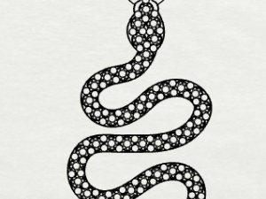 pave diamond sterling silver snake pendant jewelry 3D Print Model