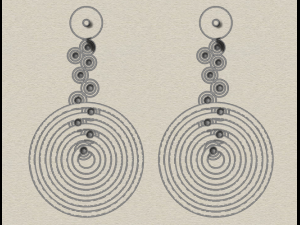 5 circle sterling silver diamond earrings 3D-Druckmodell