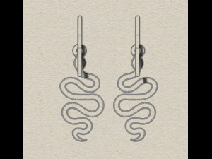 sterling silver snake dangle earrings 3D प्रिंट मॉडल