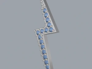 925 sterling silver diamond thunder pendant 3D Print Model