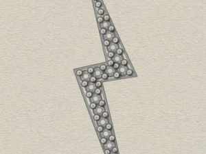 925 sterling silver diamond thunder pendant 3D Print Model