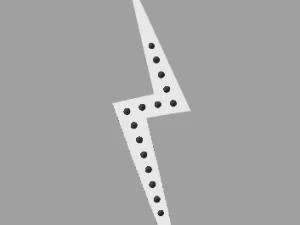 925 sterling silver diamond thunder pendant 3D Print Model