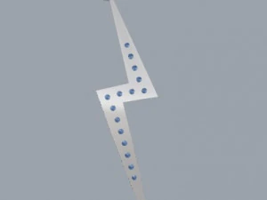 925 sterling silver diamond thunder pendant 3D Print Model