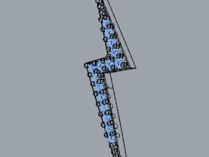 925 sterling silver diamond thunder pendant 3D Print Model
